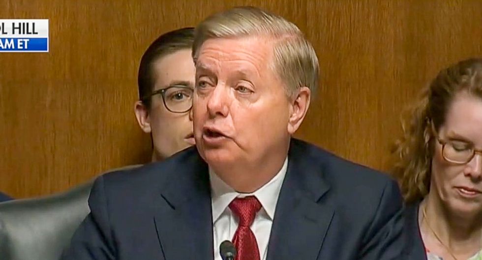 Conservative tosses Lindsey Graham's own words back in his face after he uses Barr hearing to spout pro-Trump conspiracies