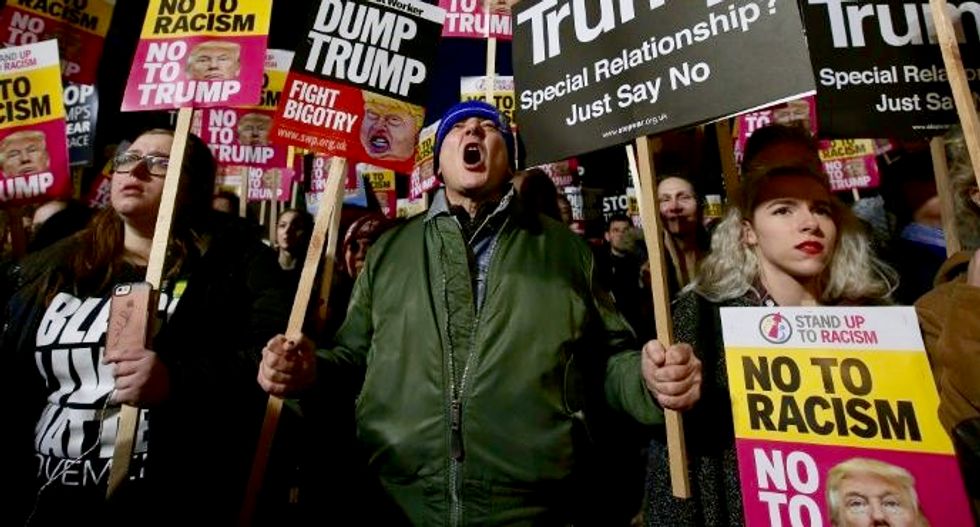 'Hideous' Trump a 'disgrace' for European protesters