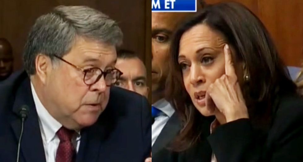 Kamala Harris forces Bill Barr to admit no one in his office looked at the evidence before exonerating Trump