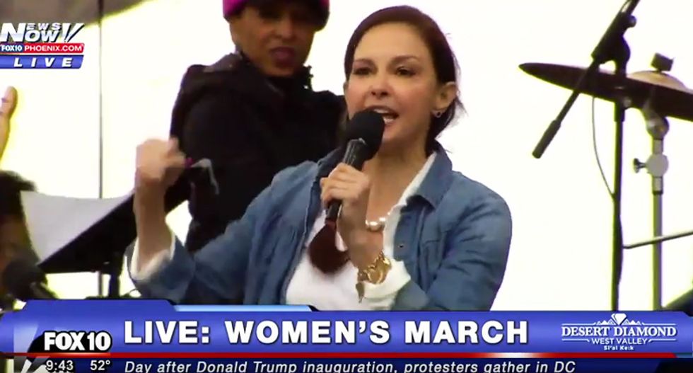 'Our p*ssies ain’t for grabbing': Watch Ashley Judd's blistering attack on Trump at Washington march