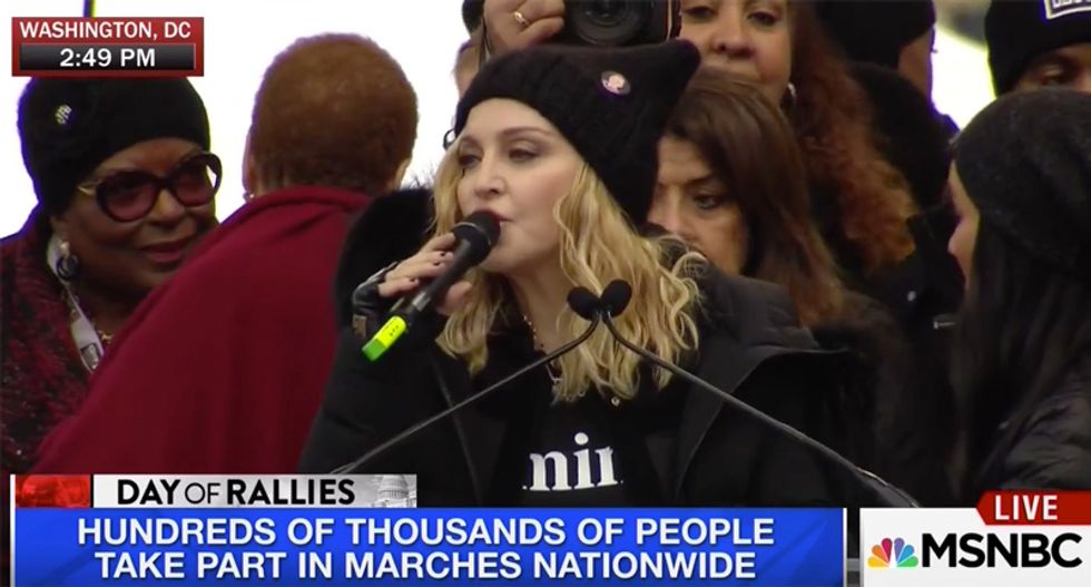 Madonna stuns MSNBC hosts with live F-bombs at Washington Women's March