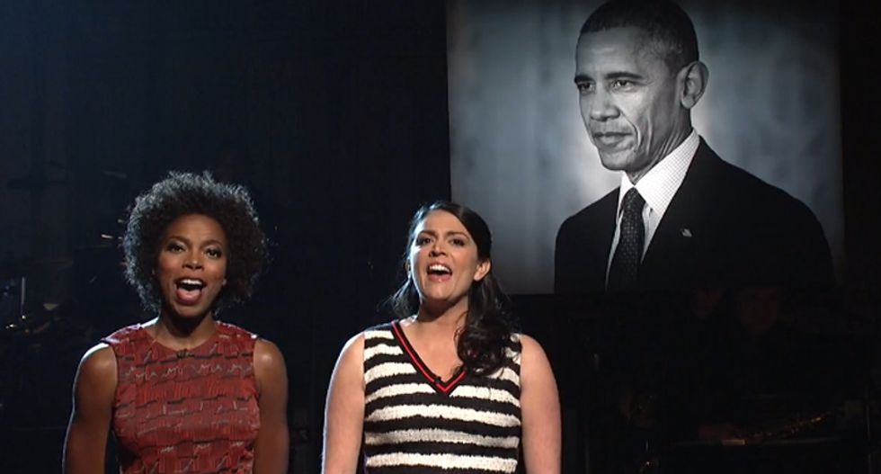 'Thank you, don't go': SNL bids farewell to Obama with moving 'To Sir, With Love' tribute