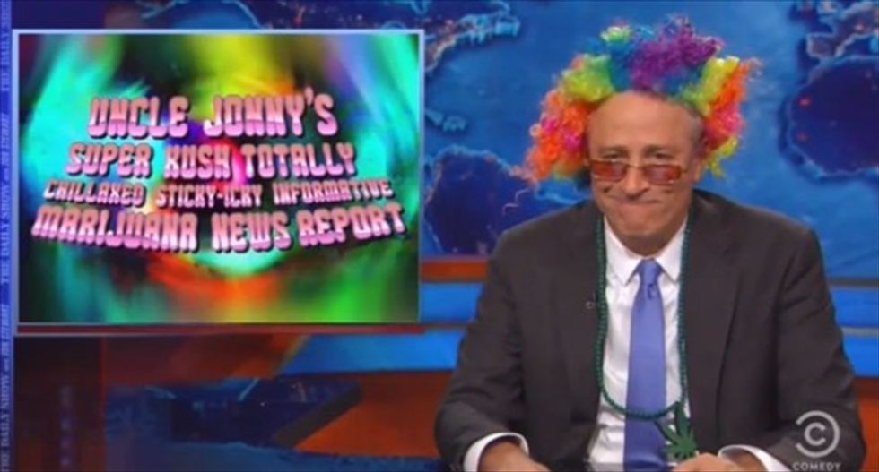 Jon Stewart hammers 'narc' Chris Christie for online gambling push while ripping legal marijuana