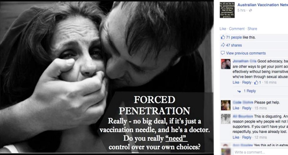 Anti-vaxxers go there: Now they're comparing childhood immunization to rape