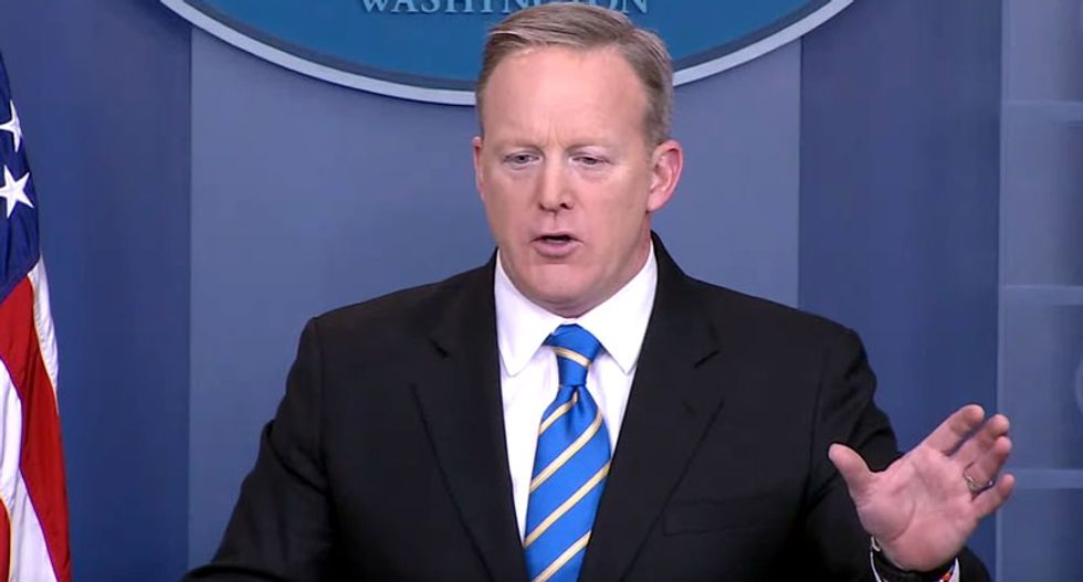 'Stop lying': Internet crushes Sean Spicer for repeating Trump's bogus voter fraud conspiracy