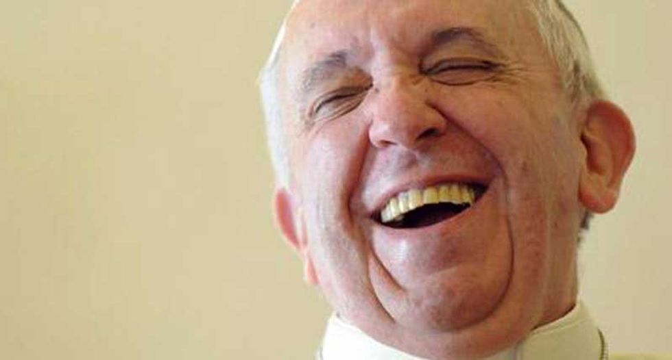 Pope Francis hung out privately with gay friends before accidentally shaking hands with Kim Davis