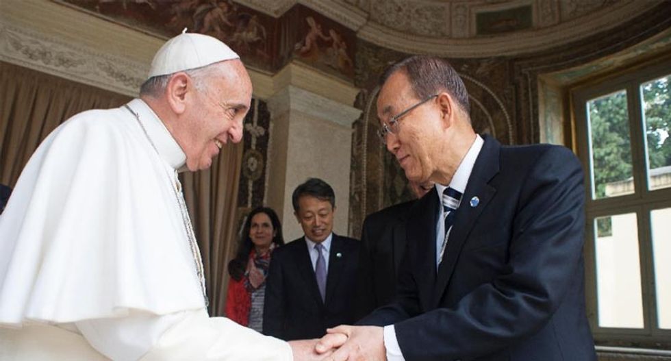 'Science and religion are not at odds on climate change': Pope, UN chief urge action on global warming
