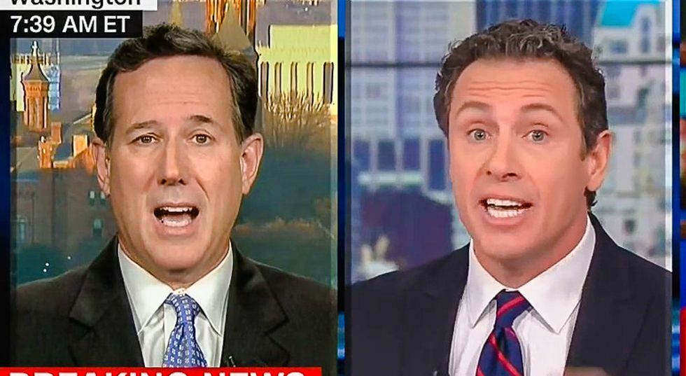 'It's a lie and dangerous lie': Chris Cuomo drops journalism bomb on Santorum's voter fraud myth