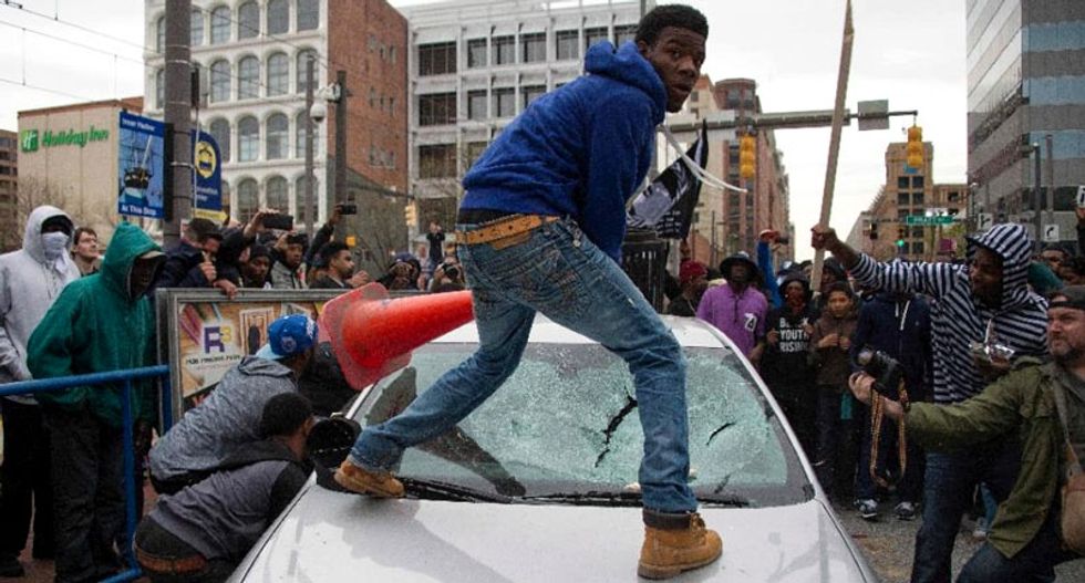 Baltimore rioter turned himself in -- but family can't afford $500,000 bail