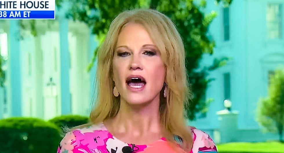 Kellyanne Conway whines James Comey is a 'grandstander' after he blasts Trump's 'dumb lies'