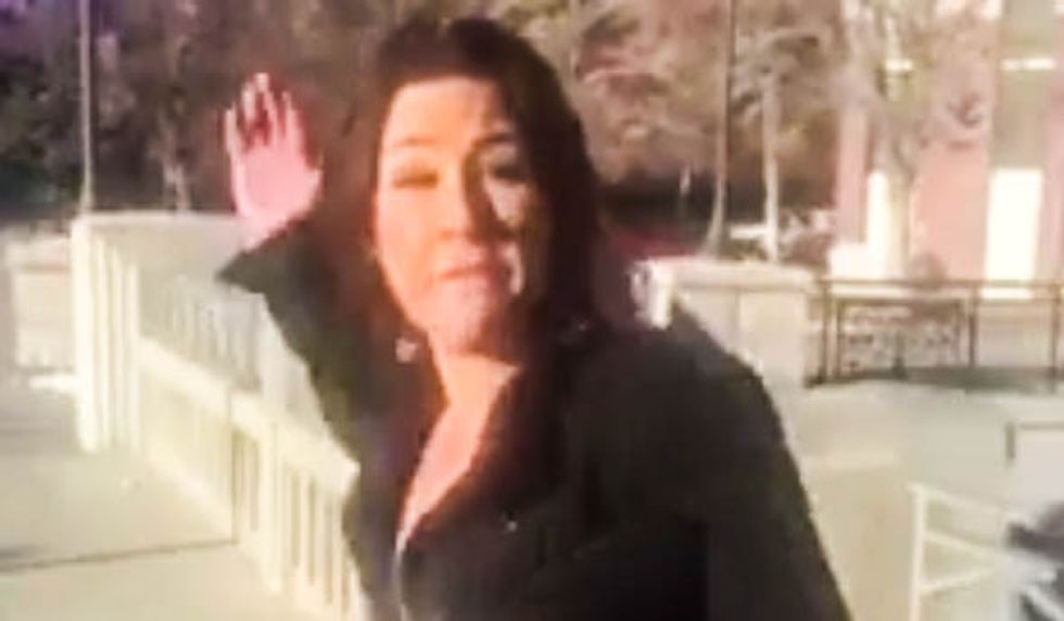 'Don't record me you f*cking n*gger!': Angry white woman caught on camera punching black actor
