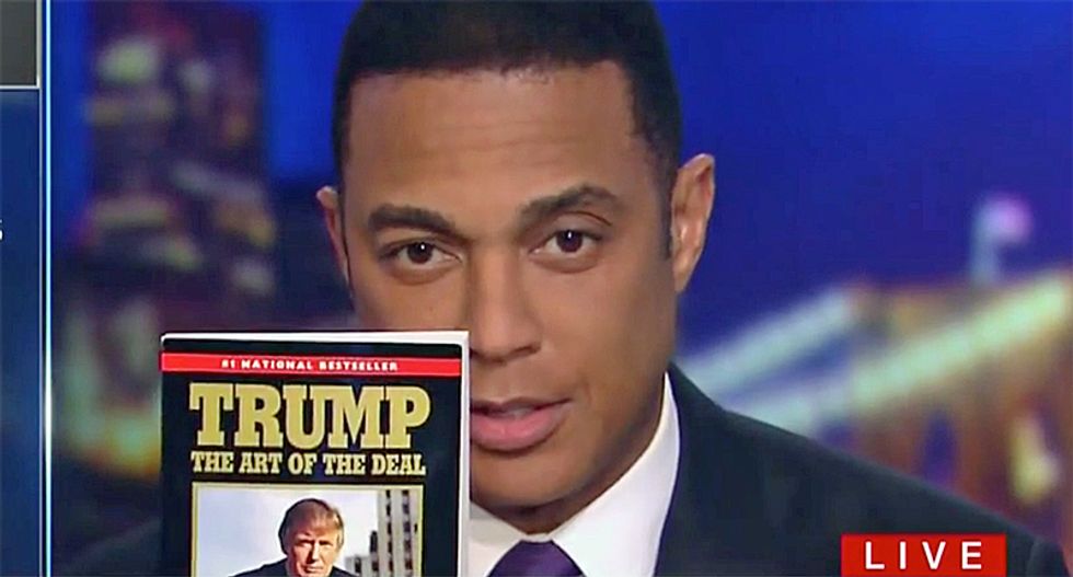'A con and a fraud': CNN's Don Lemon reads from 'Art of the Deal' to explain Trump's tax grift