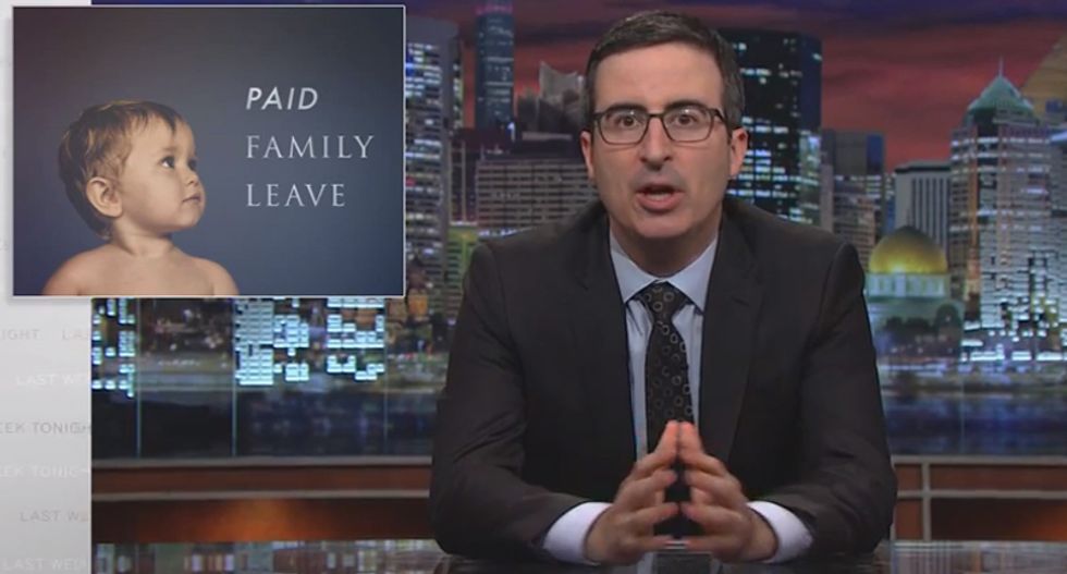 John Oliver on paid time off for mothers: Thanks for having us, mom — now ‘get the f*ck back to work’