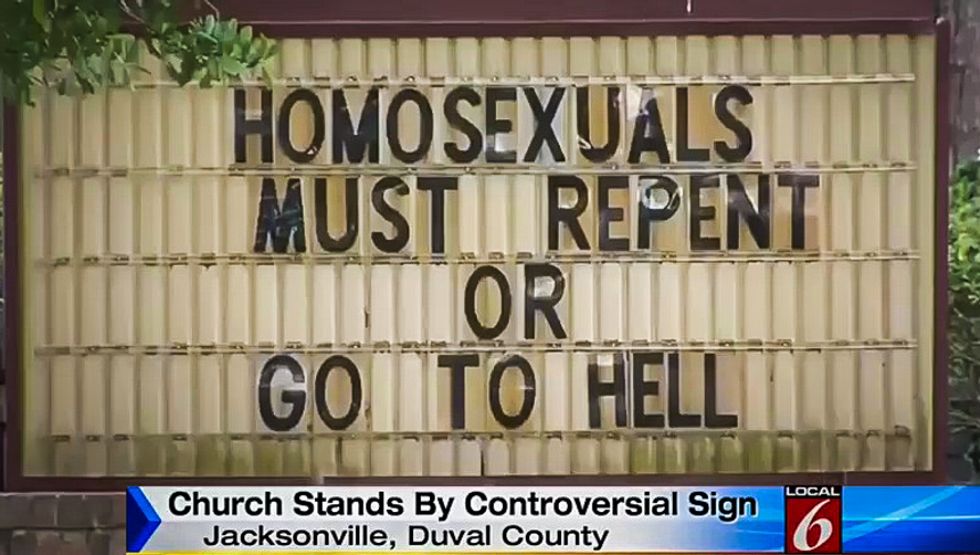 Residents slam Christian ‘hate-mongers’ after Florida church tells ‘homosexuals’ to ‘repent or go to hell’