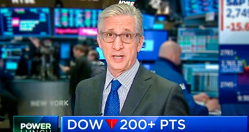 Crestfallen CNBC reporter can't believe stocks are tanking after Trump nominates 'beloved' Larry Kudlow
