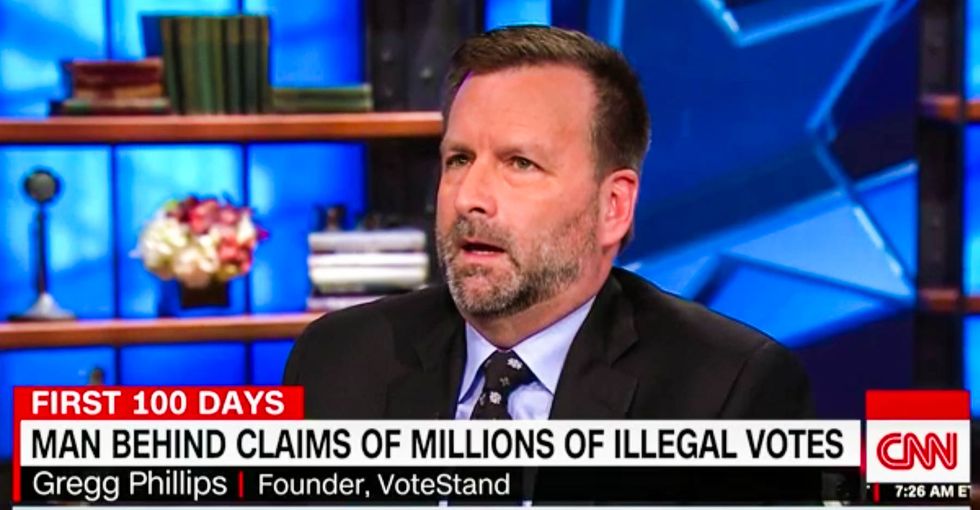 Trump-approved 'voter fraud' conspiracy theorist goes down in flames during trainwreck CNN interview