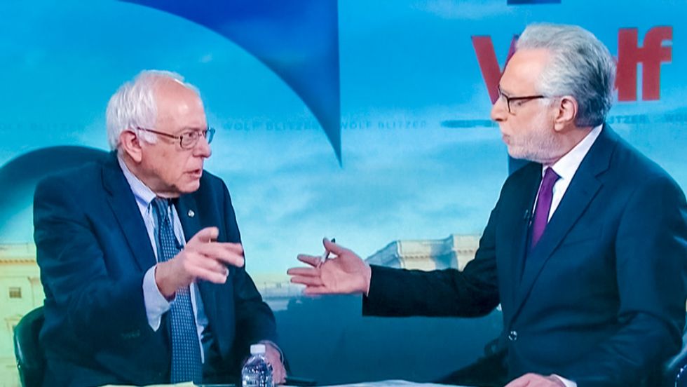 WATCH: Bernie Sanders blows Wolf Blitzer's mind with plan to make college free by taxing Wall Street