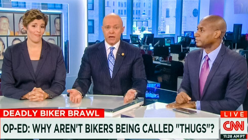 CNN's ex-cop defends not calling white bikers 'thugs': 'This thing started with the black community'