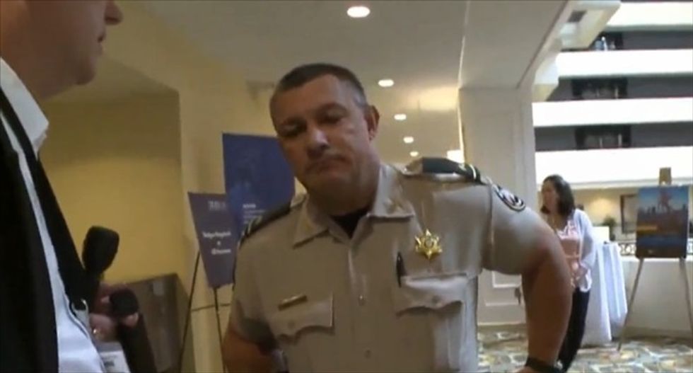 Right-wing 'bill mill' ALEC sics cops on reporter who discovers hotel meeting with Georgia lawmakers