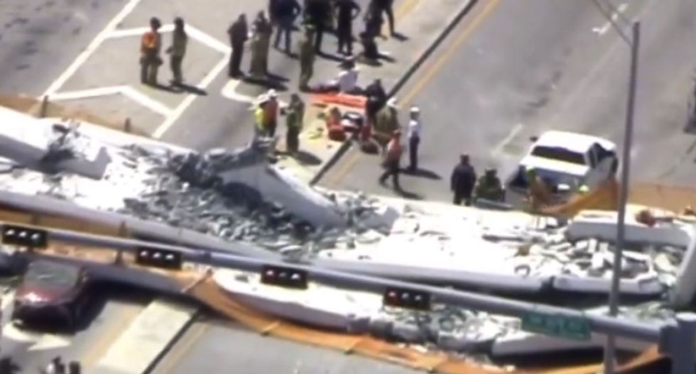 LIVE COVERAGE: 'Mass casualties' reported after pedestrian bridge collapses near Florida International University