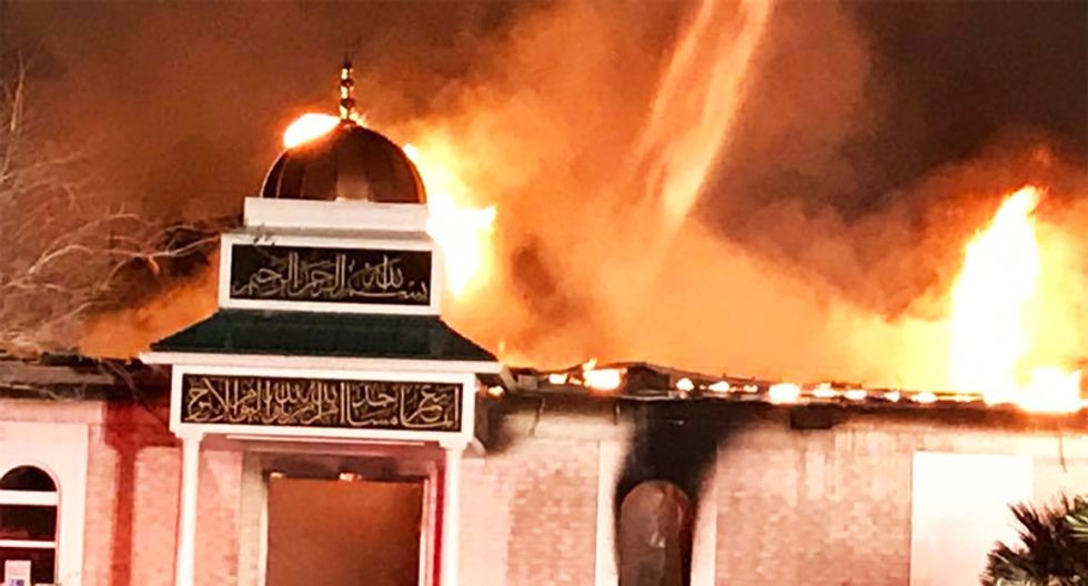 Texas judge orders mosque fire suspect held on separate charge