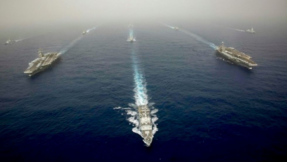 US sends naval strike group as tensions rise with Iran