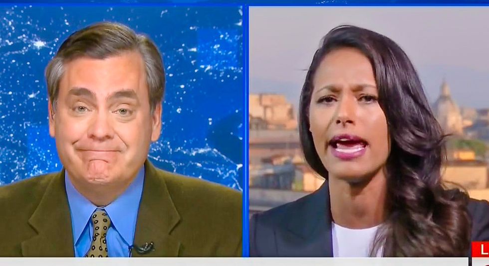 'This is about white supremacists': Rula Jebreal erupts at Jonathan Turley for defending Trump's ban