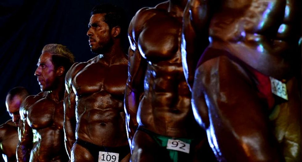 Bodybuilders compete in 'Mr Afghanistan' competition in Kabul