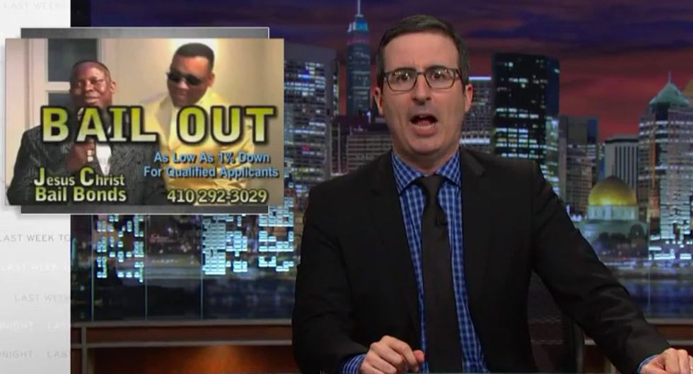 John Oliver: The bail system destroys the poor and turns bounty hunters into reality show 'vigilantes'