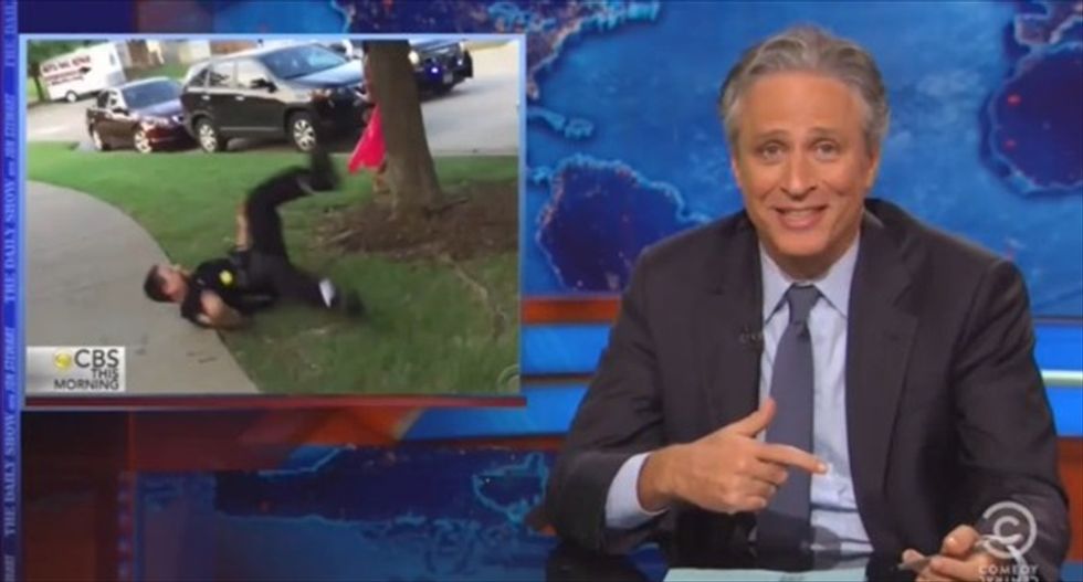Jon Stewart blasts ‘a*shole’ McKinney cop: ‘How do you go from a pool party to this?’