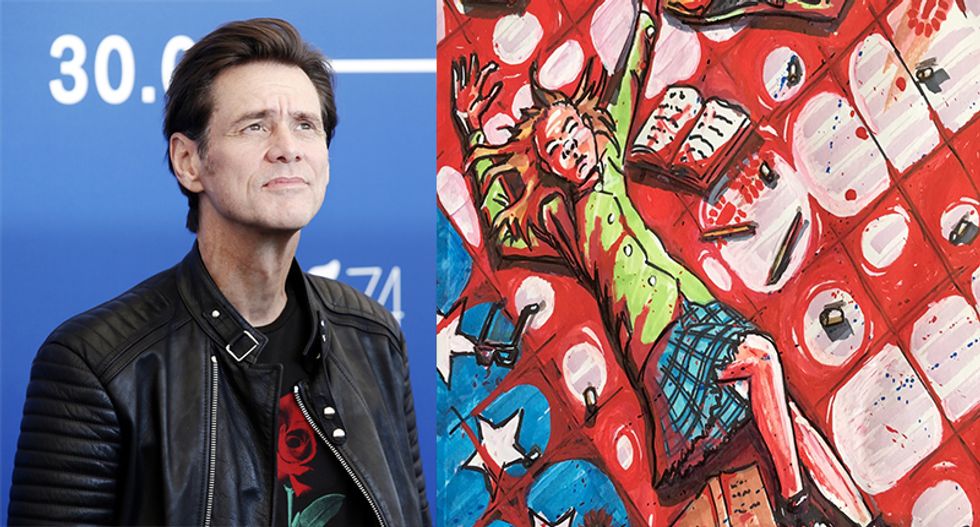 Jim Carrey brilliantly skewers Trump and his ‘soulless’ right-wing allies in political artwork