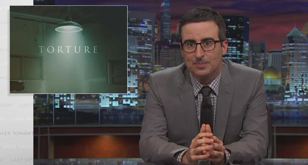 John Oliver and Helen Mirren destroy Americans' fairy-tale belief in torture with horrifying children's tales