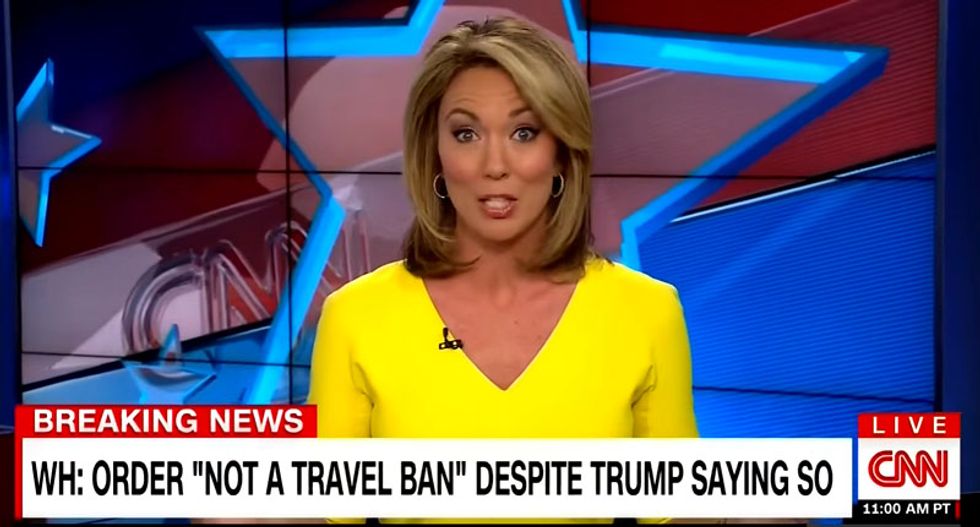 CNN on-screen graphic destroys Sean Spicer for denying Trump's travel ban is a ban