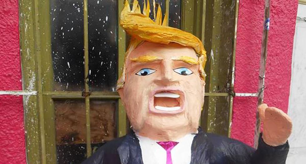 Latinos love Donald Trump so mucho they want to fill him up with candy and beat him with a stick