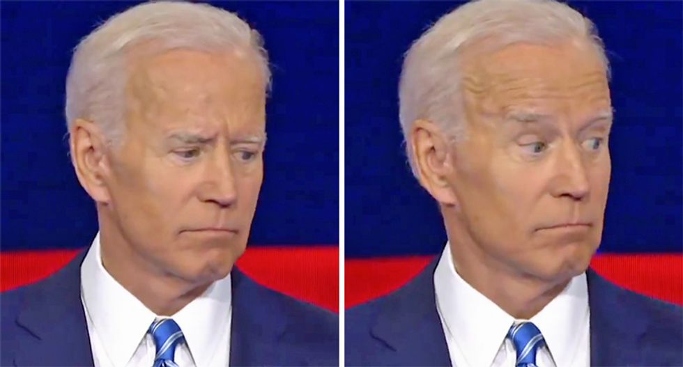 Watch Joe Biden’s hilarious facial reaction to Bernie’s handwaving
