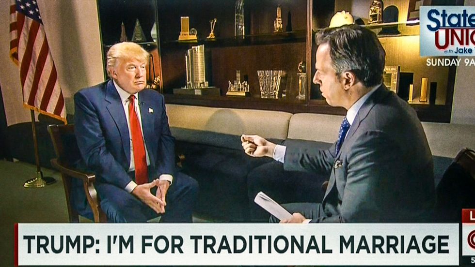 CNN host calls out Donald Trump: 'What's traditional about being married three times?'