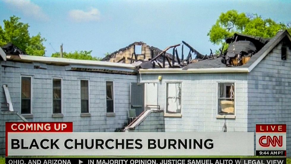 CNN finally notices string of black church fires: 'Is it a hate crime' or 'is it bad wiring?'