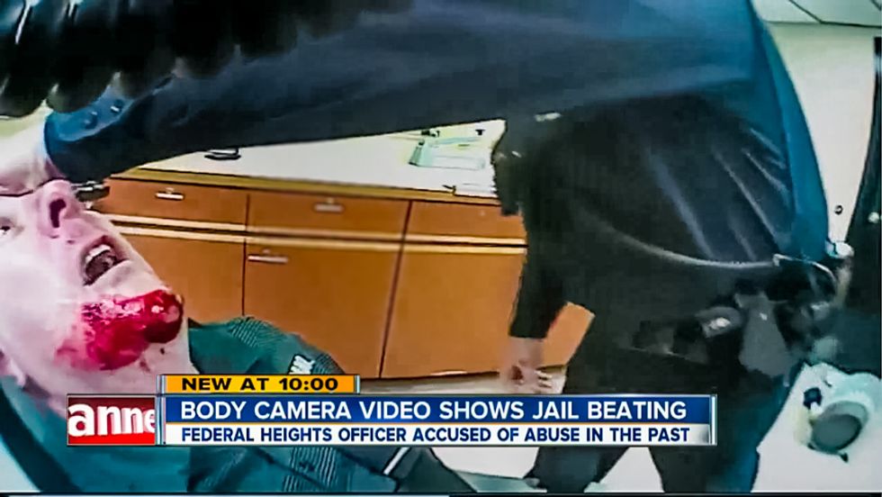 'We're going to need medical': Colorado officer reminds fellow cop of body cam but he beats jailed man anyway