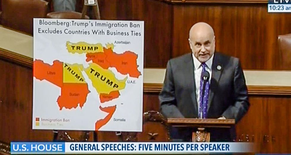 Democrat's House floor speech invokes 'power of impeachment' over Trump's Middle East treachery