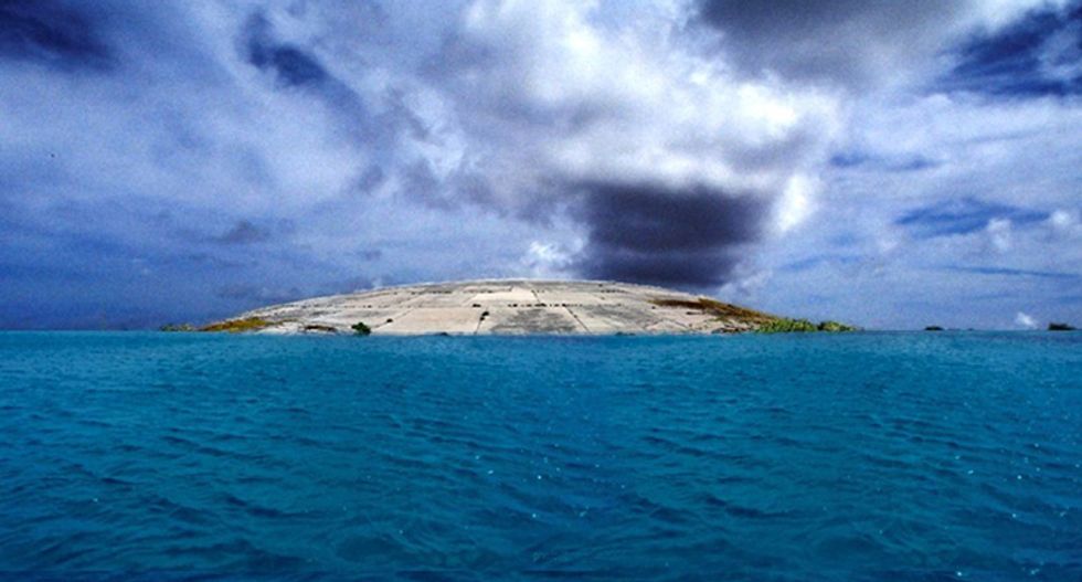 This dome in the Pacific houses tons of radioactive waste -- and it's leaking