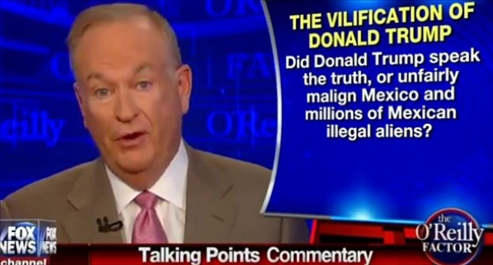 Bill O'Reilly uses fatal San Francisco shooting to defend Donald Trump's immigration rhetoric