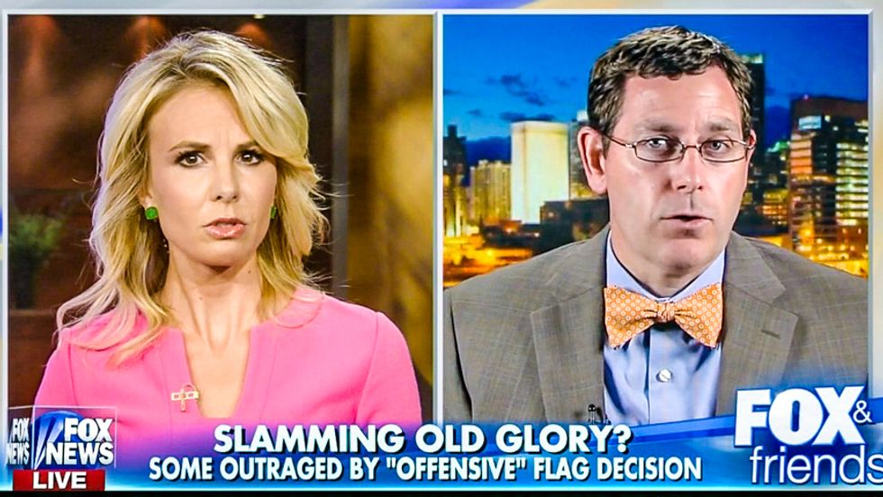 Plot twist: Elisabeth Hasselbeck scolds anti-gay pastor for flying Christian flag above American flag