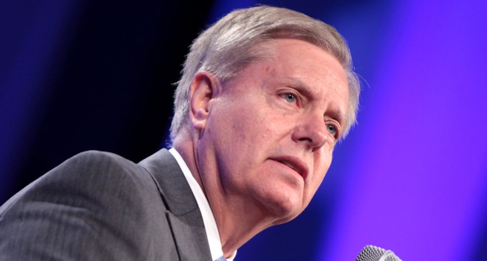 Internet brutally schools Lindsey Graham for whining 'hearsay' can't be used in Trump impeachment hearings