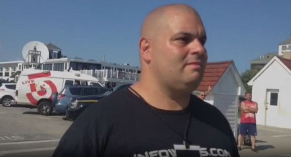 ‘Google Bilderberg’: InfoWars crew hits on reporter while getting the ’truth' on Rhode Island explosion