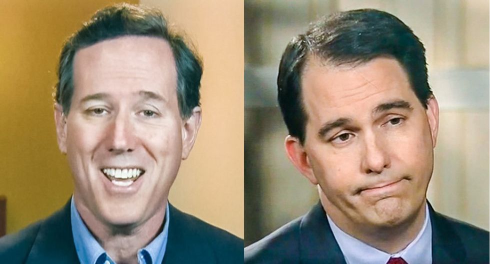 ‘Spouses matter': Rick Santorum warns voters Scott Walker’s wife may make him soft on gays