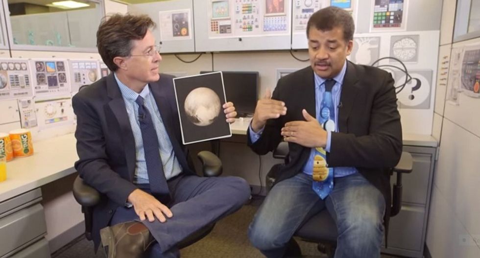 WATCH: Stephen Colbert and Neil deGrasse Tyson engage in hilarious feud over Pluto