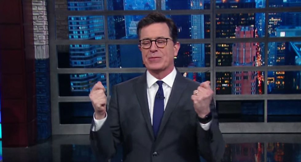 ‘If only West Wing were still on, he could learn how to be president’: Colbert mocks Trump’s TV obsession
