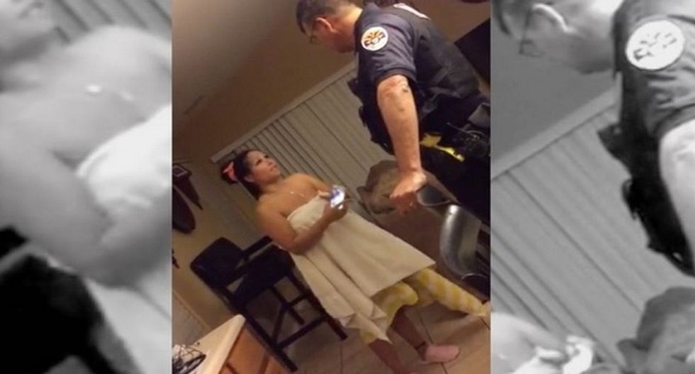WATCH: Arizona cops illegally barge into home of showering woman and handcuff her while she's naked