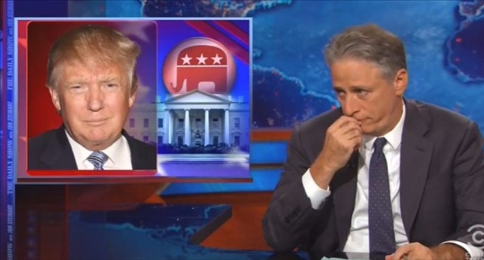 Jon Stewart: Trump can't control 'the projectile vomit of d*ckishness' coming out of his mouth