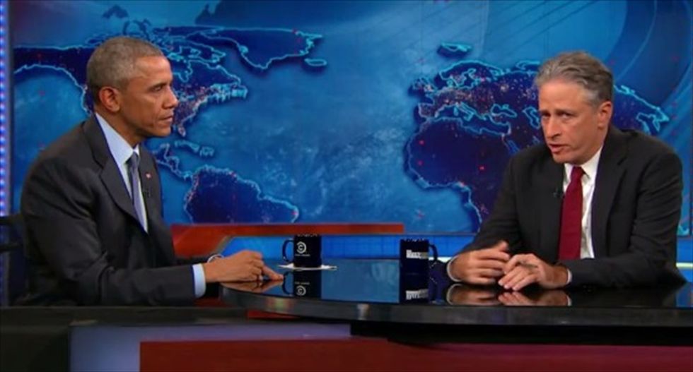 Jon Stewart tells Obama: You don't have much time left to put us all in FEMA camps